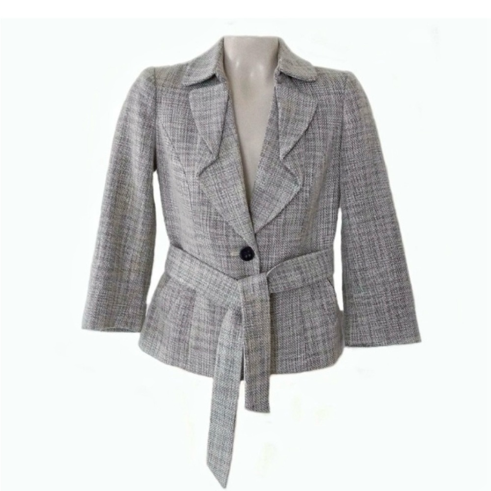 THE Limited  Gray Tweed Short  Jacket Blazer